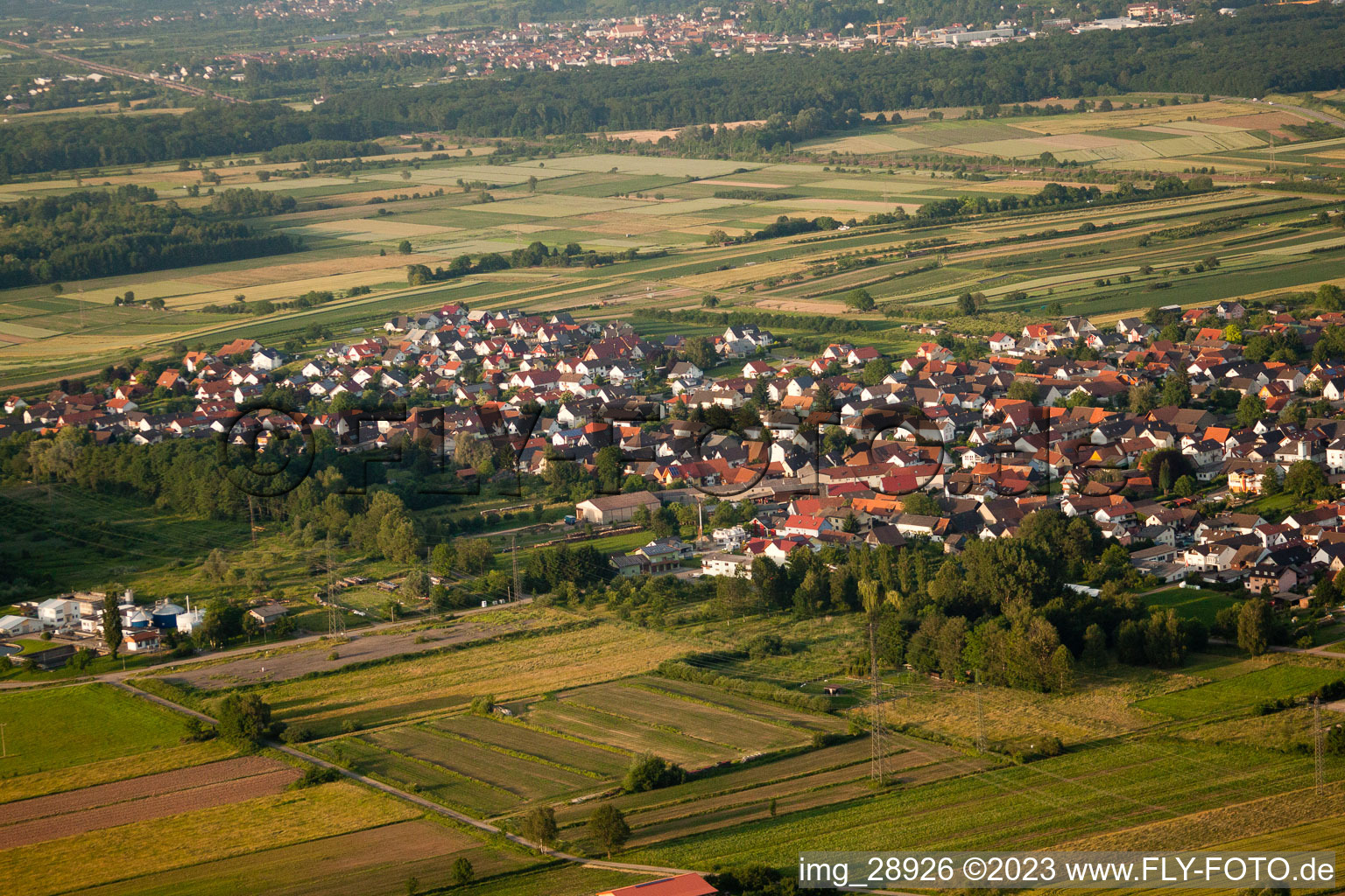 Quartier Urloffen in Appenweier dans le département Bade-Wurtemberg, Allemagne du point de vue du drone