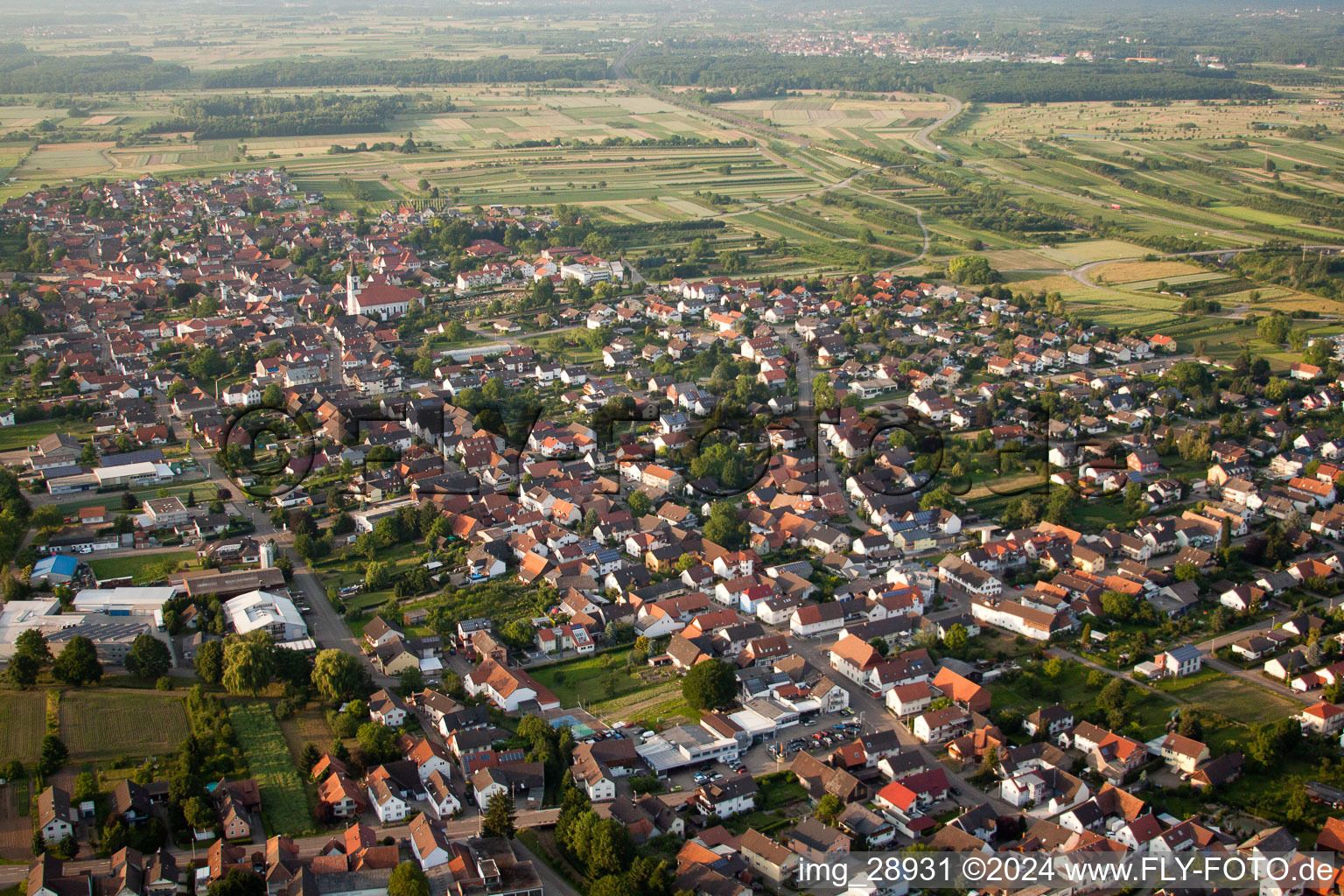 Quartier Urloffen in Appenweier dans le département Bade-Wurtemberg, Allemagne vu d'un drone