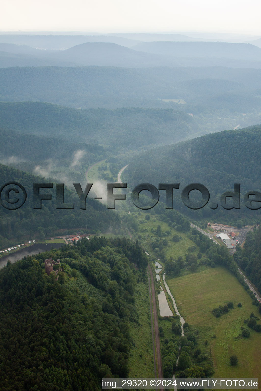 Photographie aérienne de Dahn dans le département Rhénanie-Palatinat, Allemagne