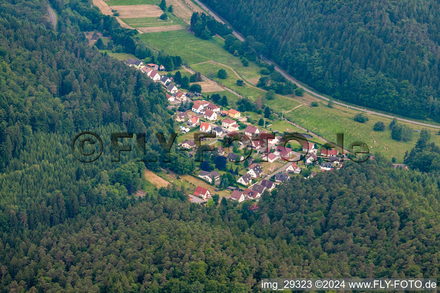 Quartier Salzwoog in Lemberg dans le département Rhénanie-Palatinat, Allemagne d'en haut