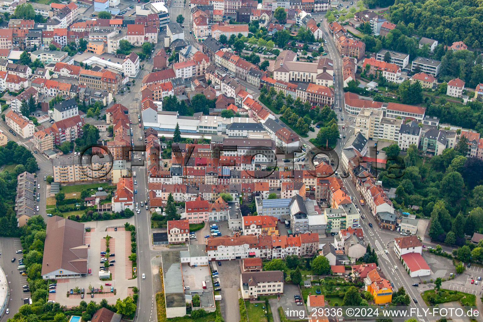 Enregistrement par drone de Pirmasens dans le département Rhénanie-Palatinat, Allemagne