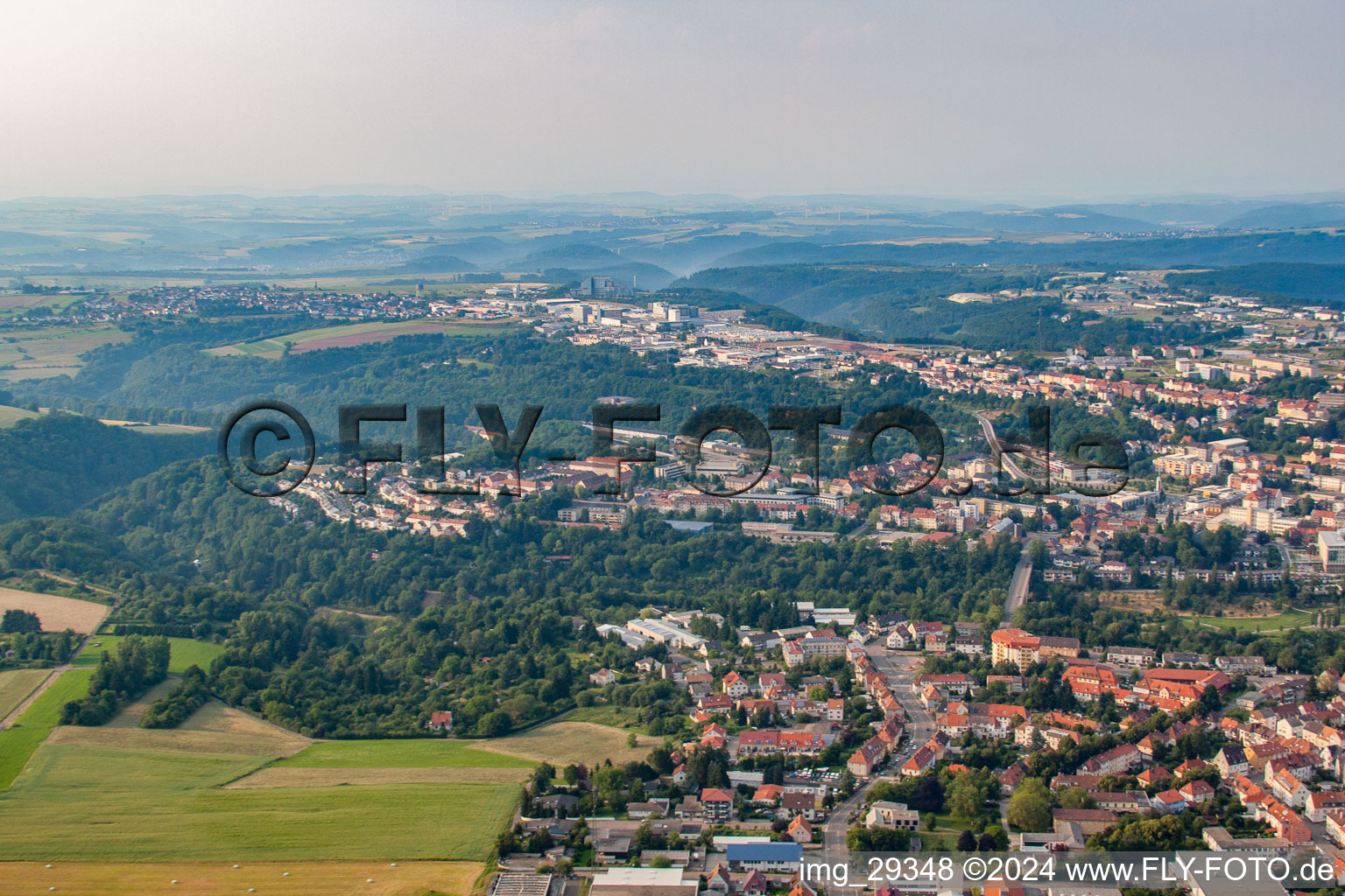 Pirmasens dans le département Rhénanie-Palatinat, Allemagne vue d'en haut