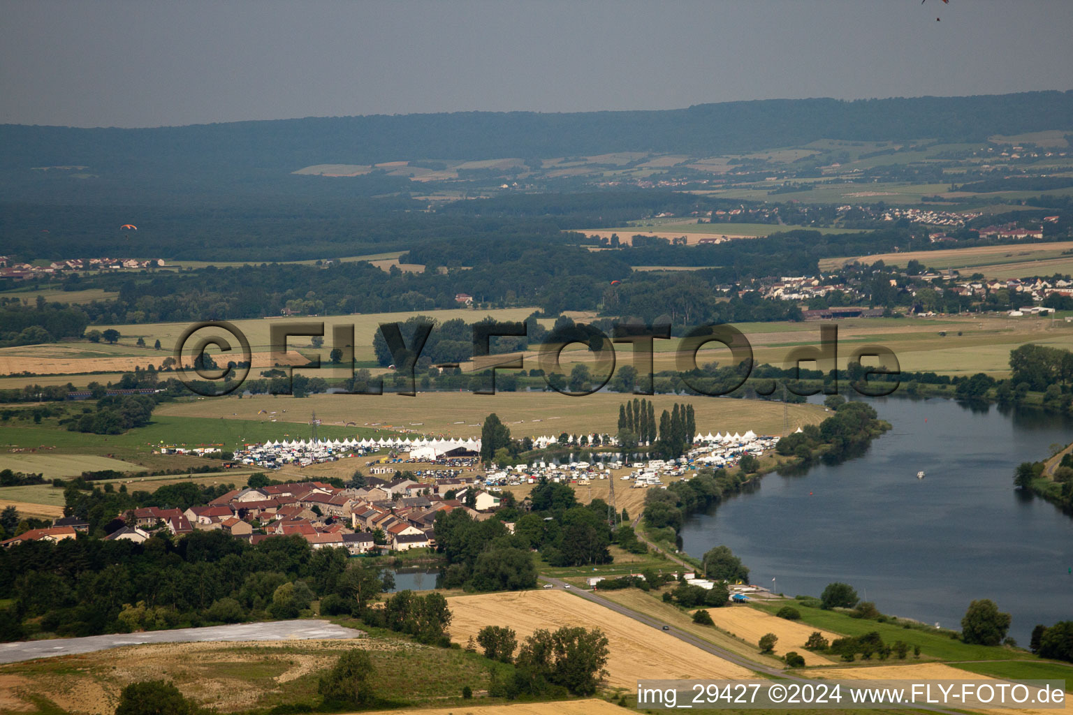 Vue aérienne de Basse-Ham dans le département Moselle, France