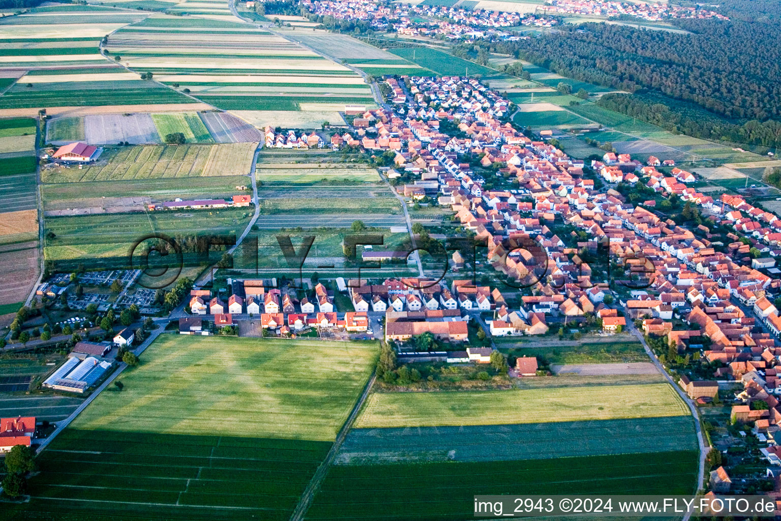 Vue aérienne de Zone industrielle, sauf à Hatzenbühl dans le département Rhénanie-Palatinat, Allemagne