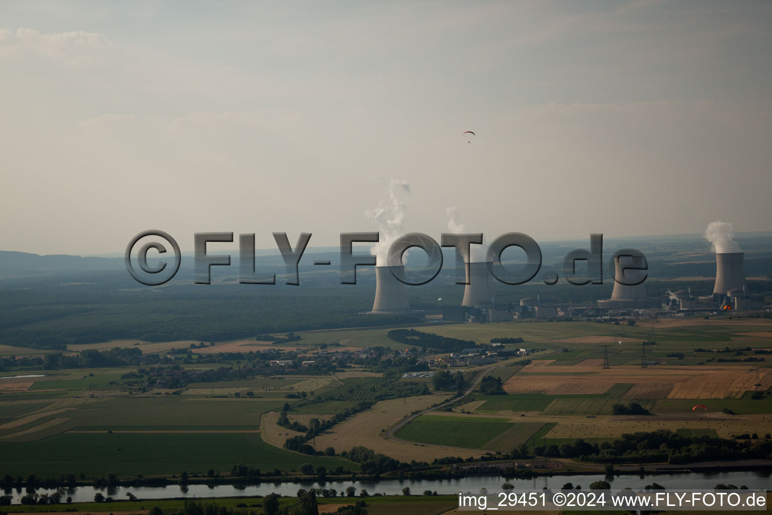 Vue aérienne de Basse-Ham dans le département Moselle, France