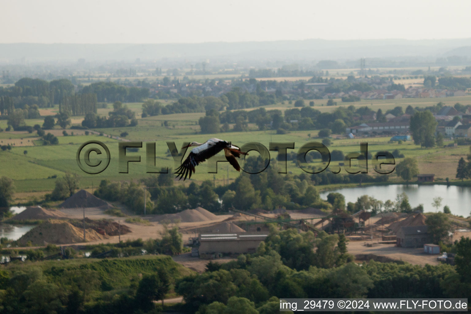 Vue aérienne de Gavisse dans le département Moselle, France