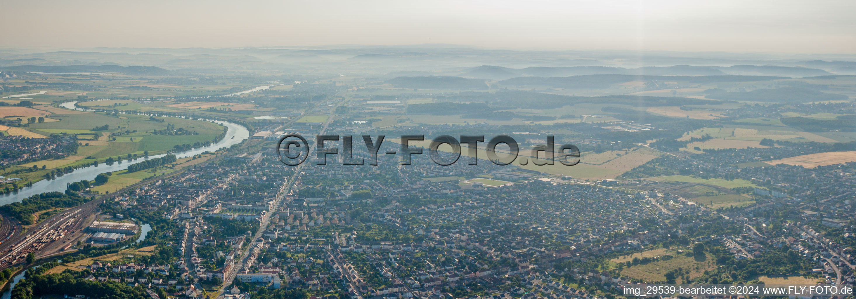 Photographie aérienne de Yutz dans le département Moselle, France