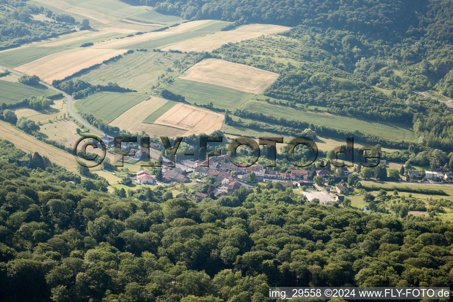 Vue aérienne de Cale à Budling dans le département Moselle, France