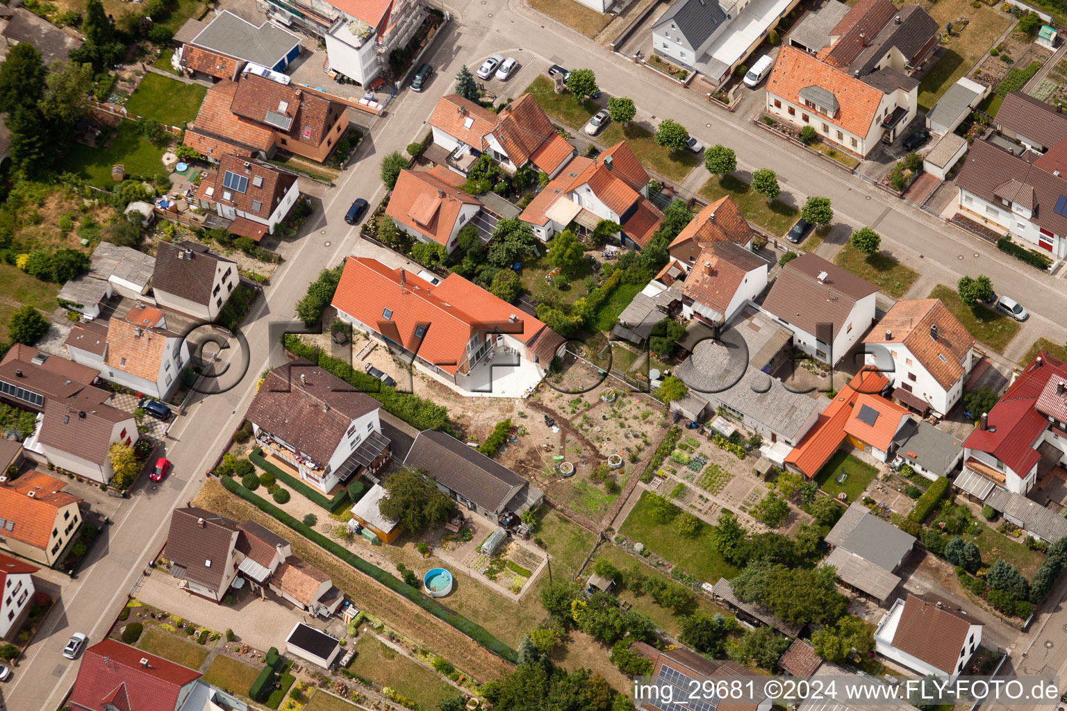 Vue oblique de Kandel dans le département Rhénanie-Palatinat, Allemagne