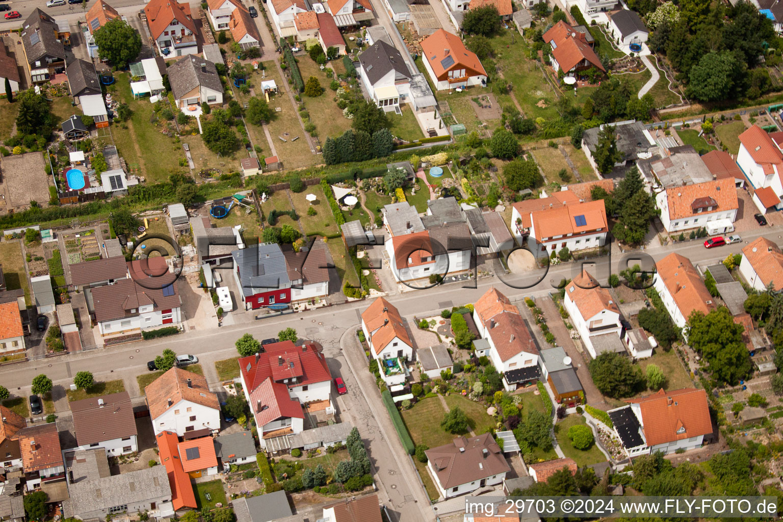 Haardtstr à Kandel dans le département Rhénanie-Palatinat, Allemagne d'en haut