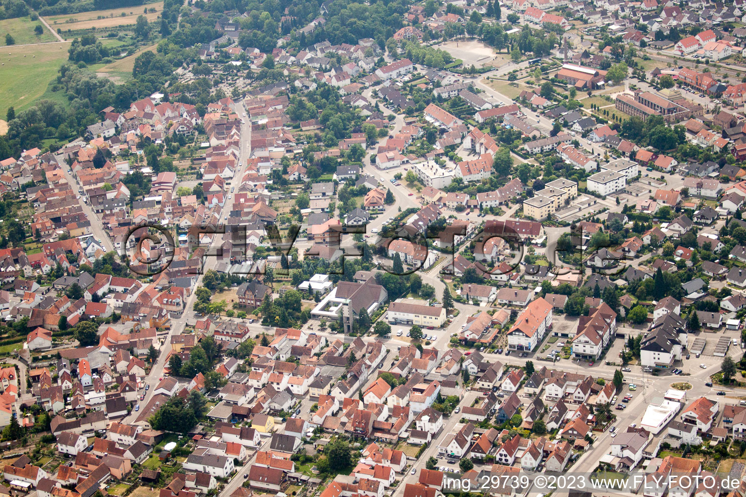 Photographie aérienne de Jockgrim dans le département Rhénanie-Palatinat, Allemagne