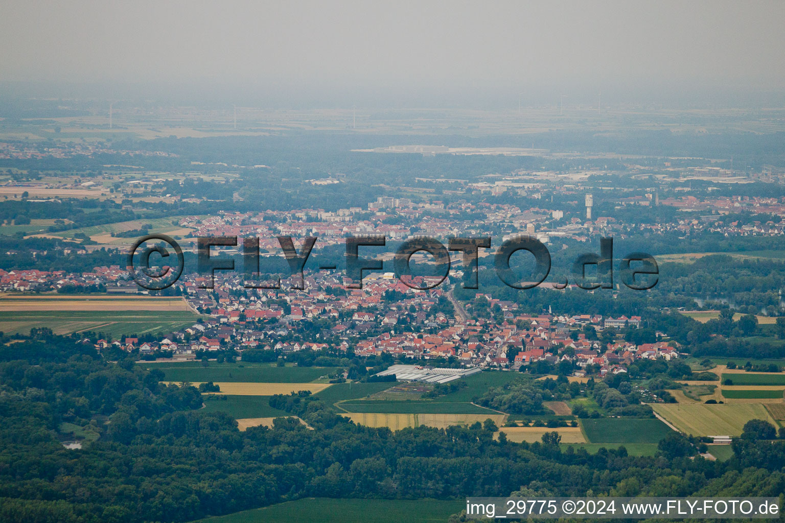 Vue aérienne de Quartier Sondernheim in Germersheim dans le département Rhénanie-Palatinat, Allemagne