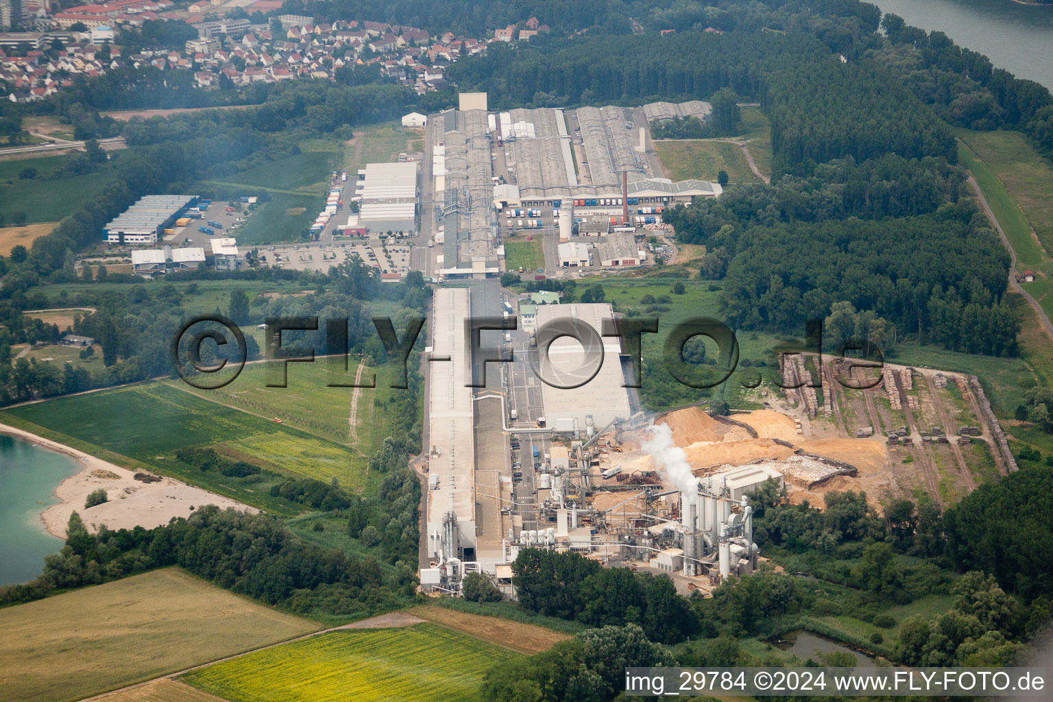 Vue aérienne de Meubles et boiseries Nolte à Germersheim dans le département Rhénanie-Palatinat, Allemagne