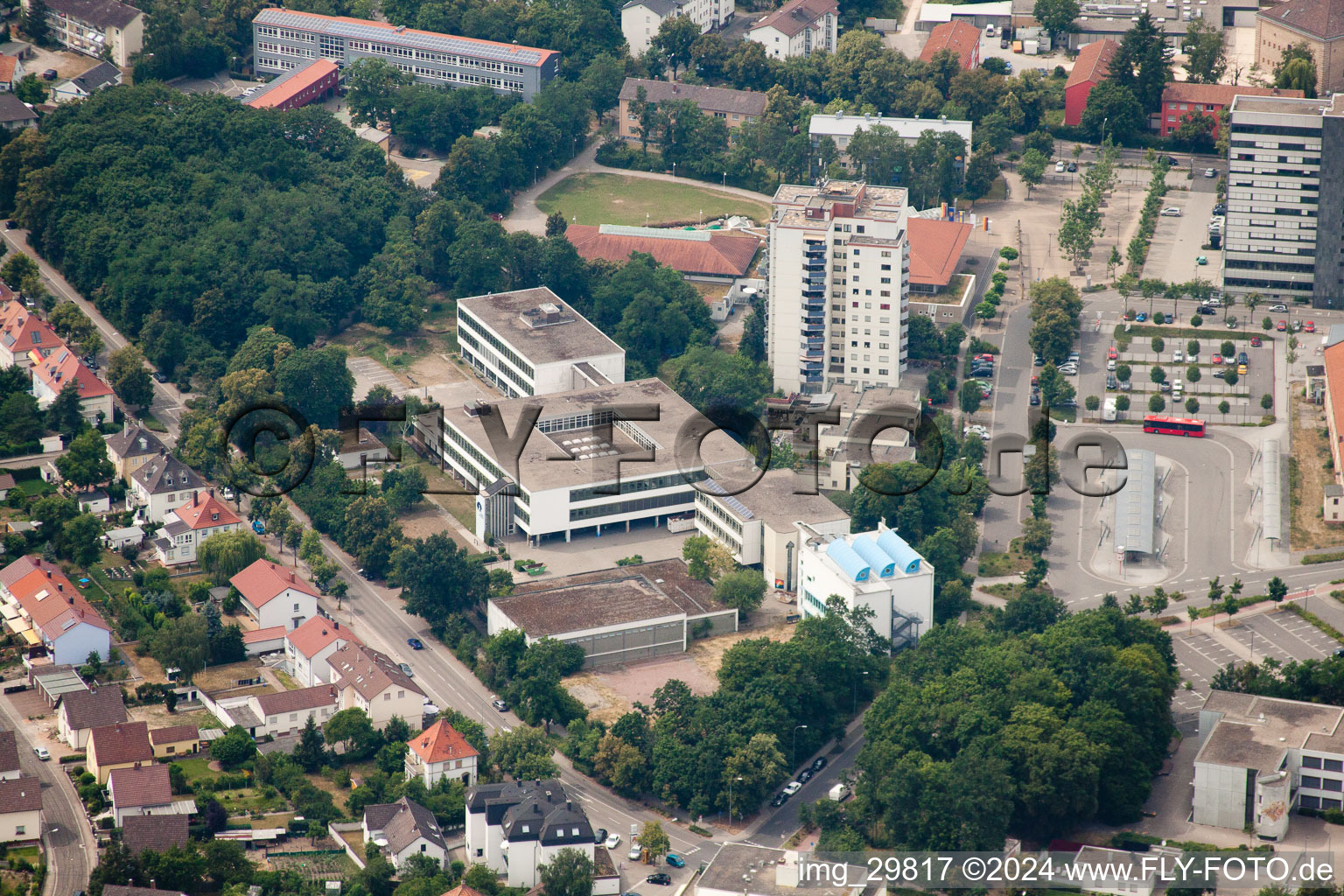 Enregistrement par drone de Germersheim dans le département Rhénanie-Palatinat, Allemagne