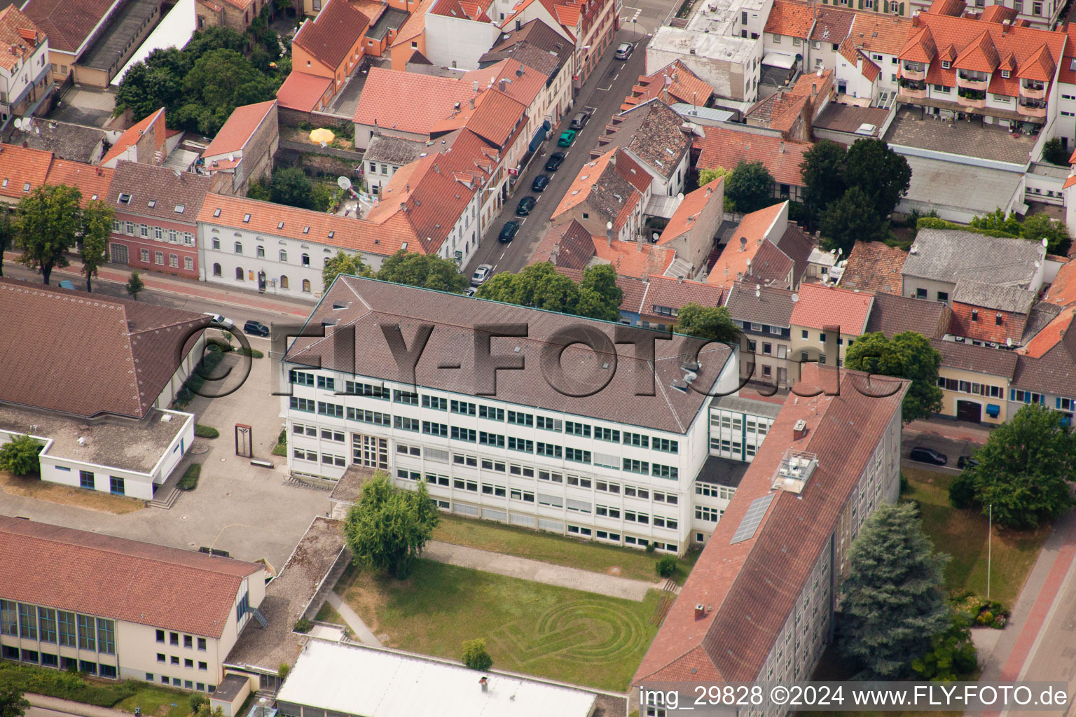 Photographie aérienne de Germersheim dans le département Rhénanie-Palatinat, Allemagne