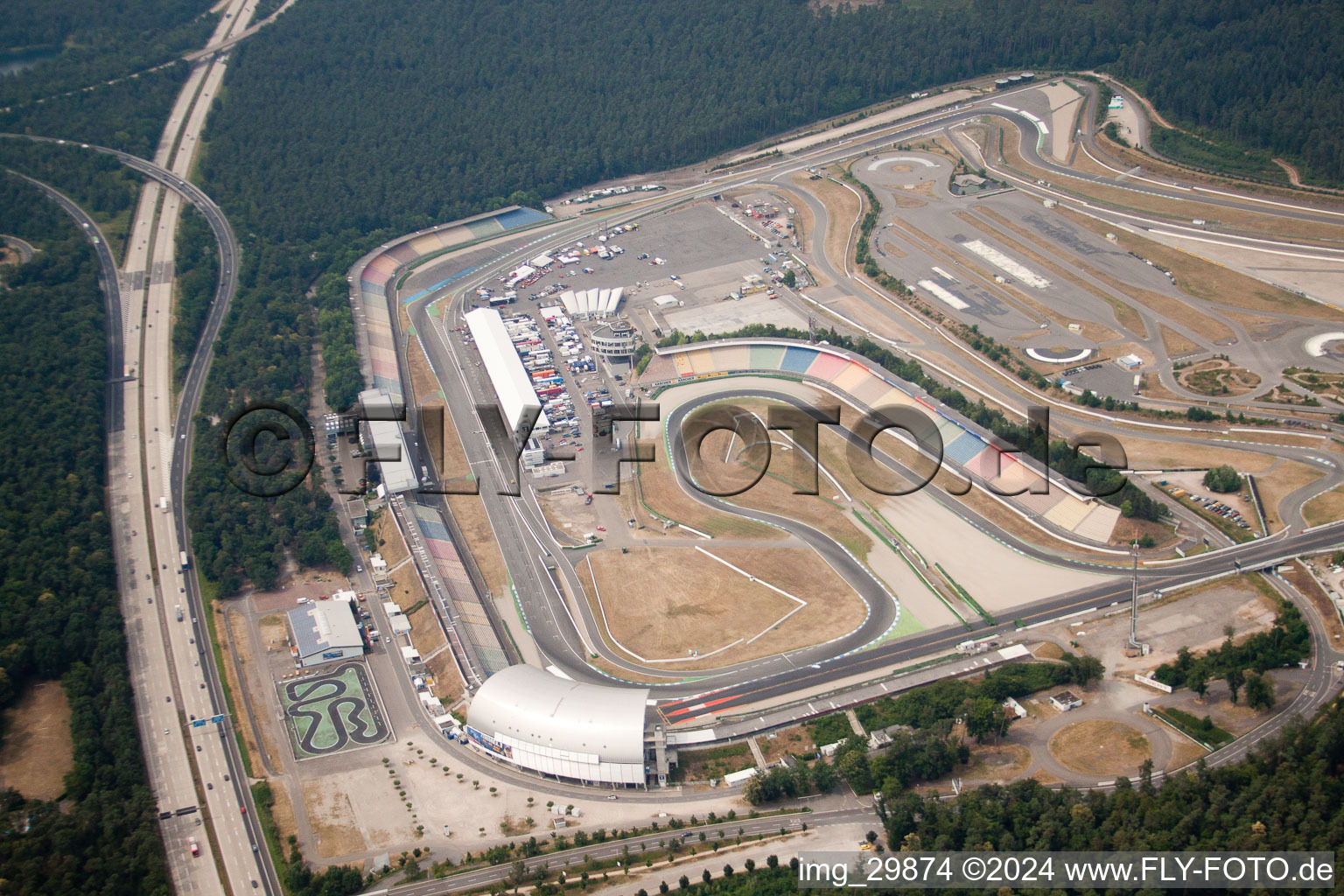 Vue aérienne de Motodrome à Hockenheim dans le département Bade-Wurtemberg, Allemagne