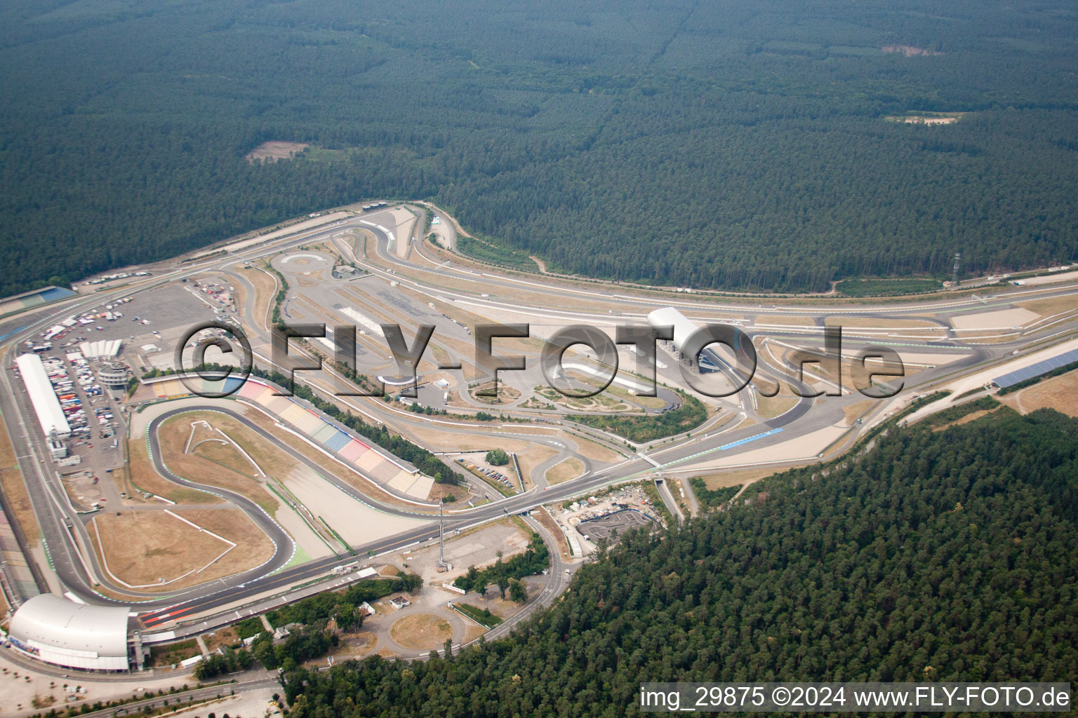 Photographie aérienne de Motodrome à Hockenheim dans le département Bade-Wurtemberg, Allemagne