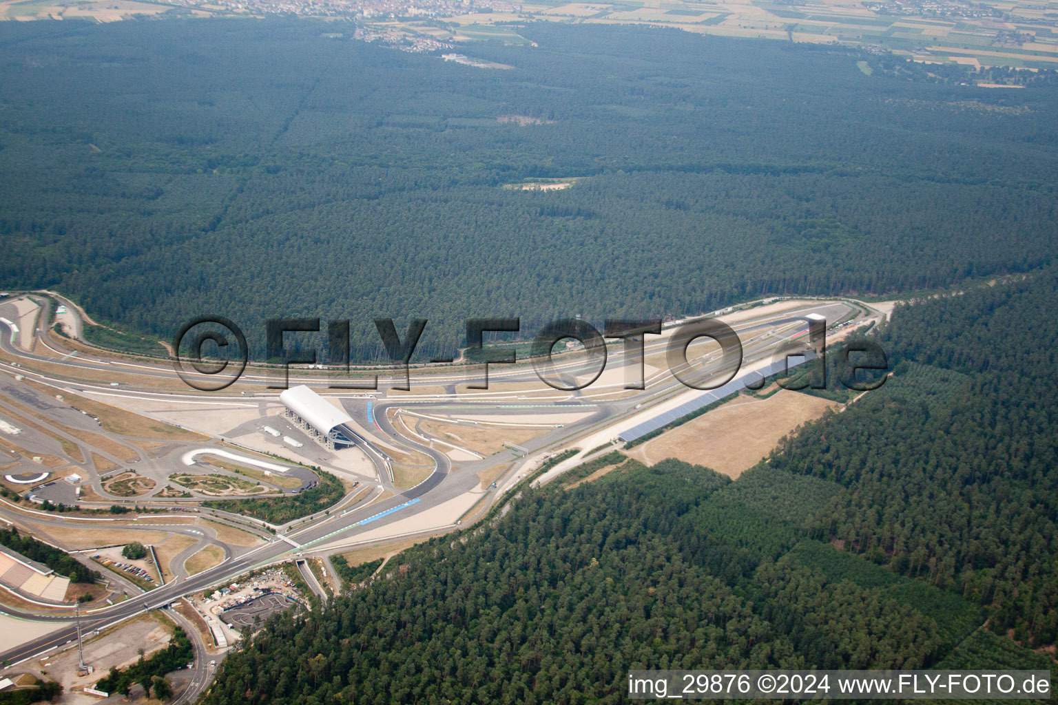 Vue oblique de Motodrome à Hockenheim dans le département Bade-Wurtemberg, Allemagne