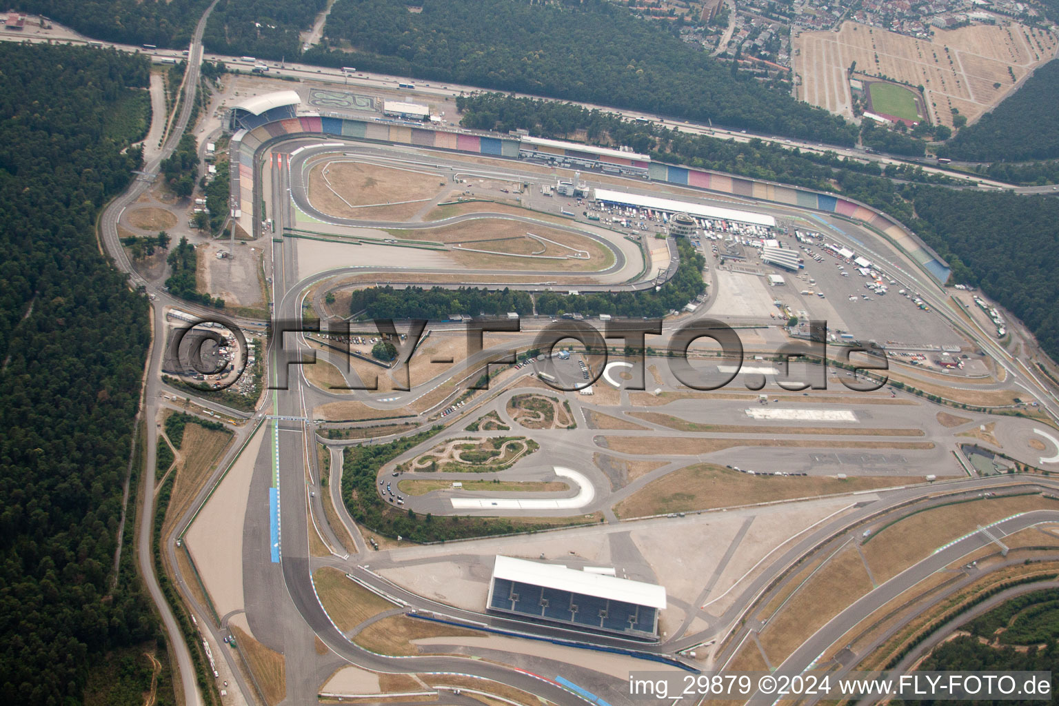 Motodrome à Hockenheim dans le département Bade-Wurtemberg, Allemagne vue d'en haut