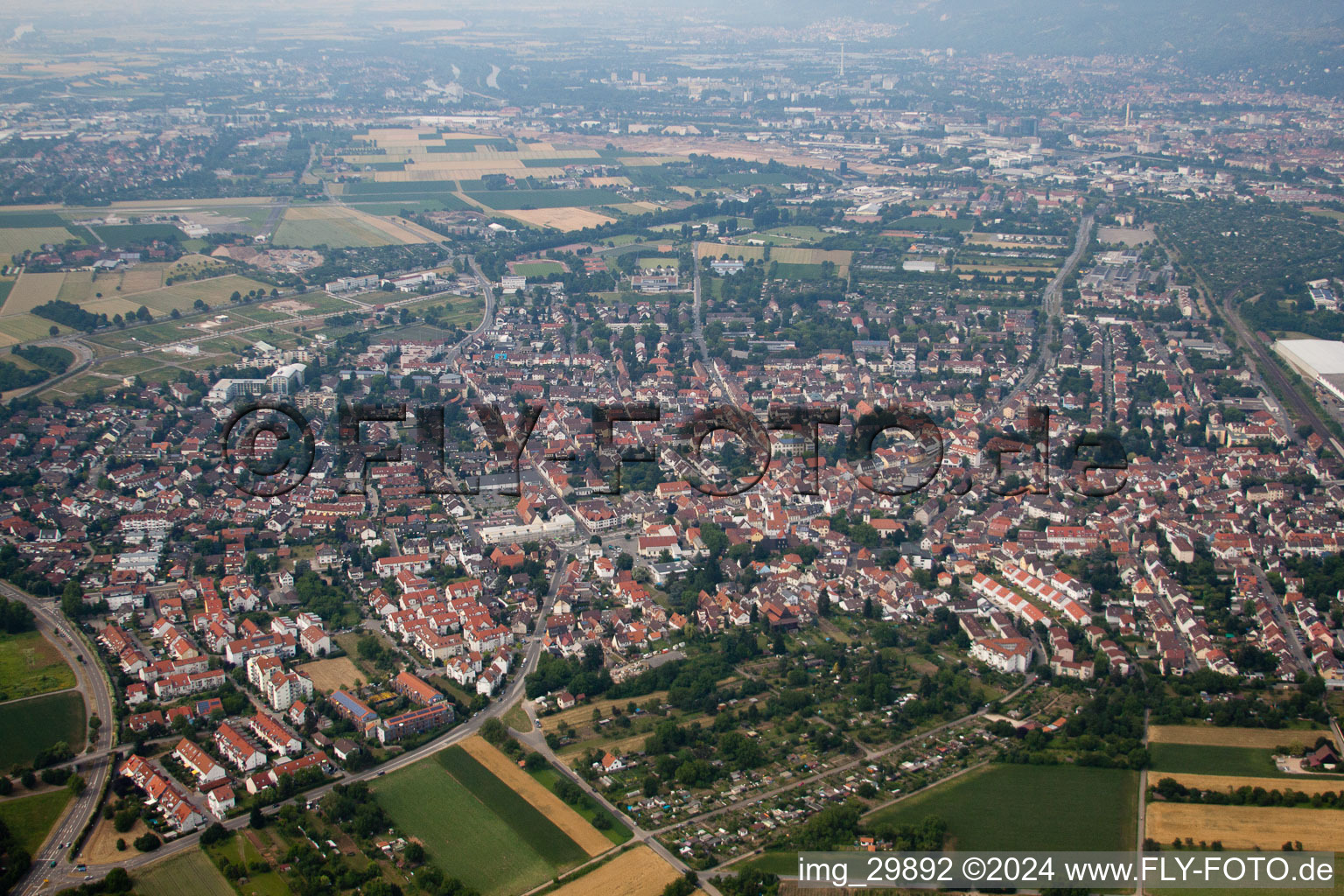 Quartier Kirchheim in Heidelberg dans le département Bade-Wurtemberg, Allemagne d'en haut