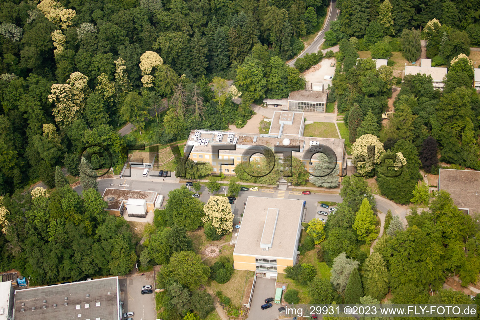Vue aérienne de Institut Max Planck de physique nucléaire à le quartier Rohrbach in Heidelberg dans le département Bade-Wurtemberg, Allemagne