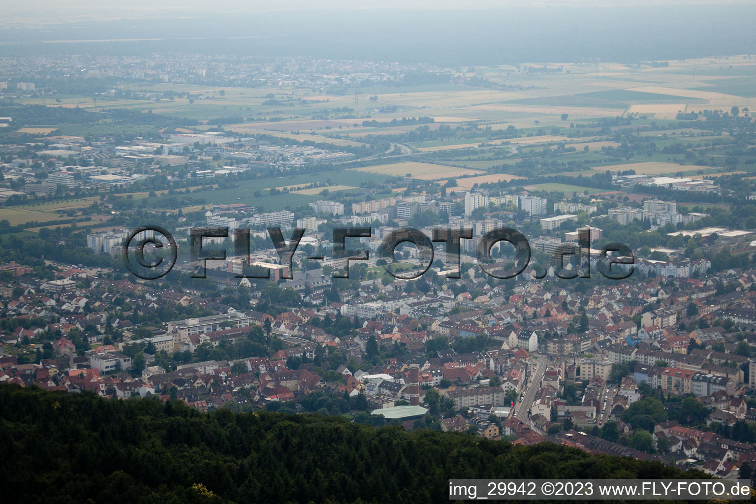 Vue aérienne de HD-Rohrbach/Kirchheim à le quartier Rohrbach in Heidelberg dans le département Bade-Wurtemberg, Allemagne