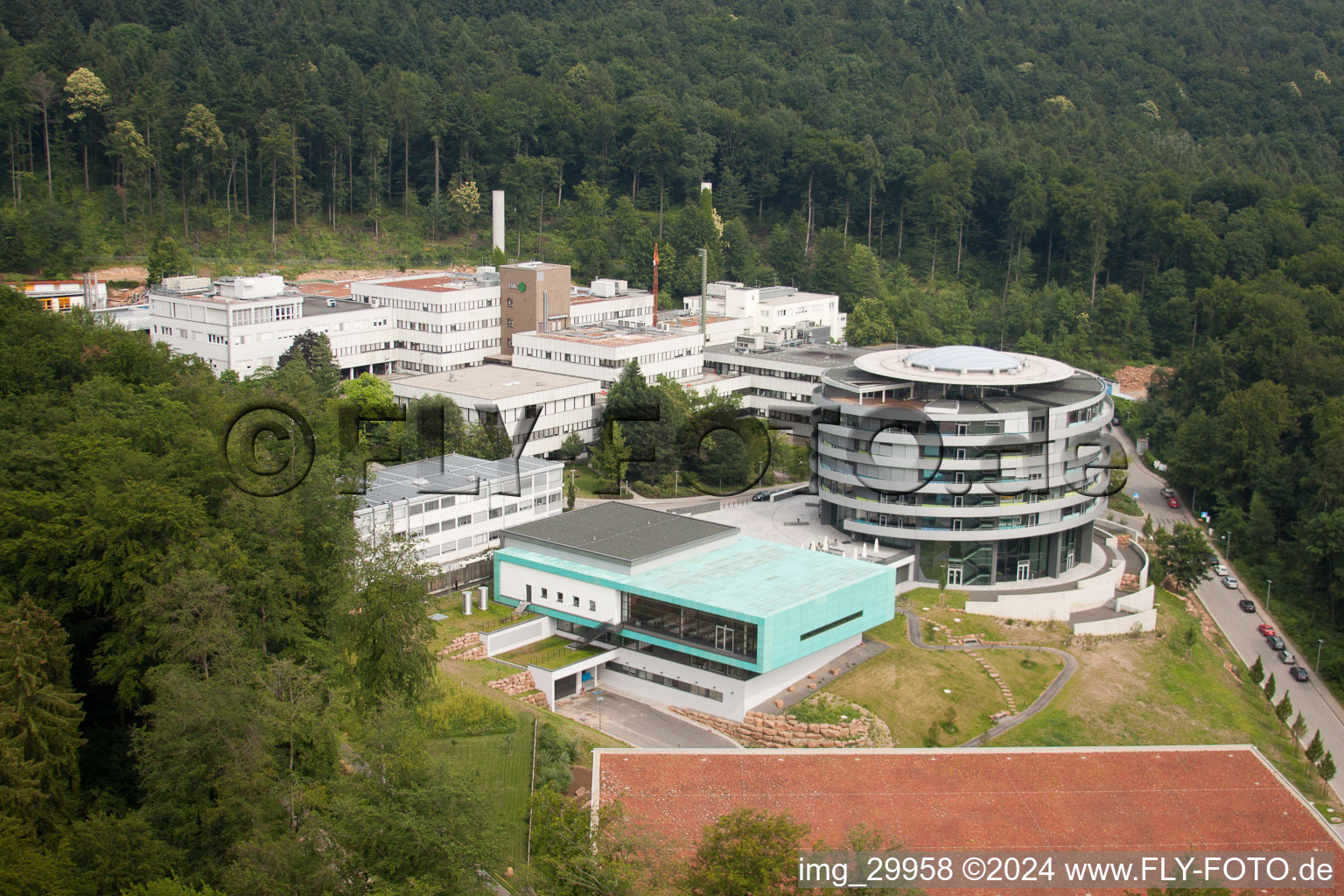 EMBL à le quartier Rohrbach in Heidelberg dans le département Bade-Wurtemberg, Allemagne depuis l'avion