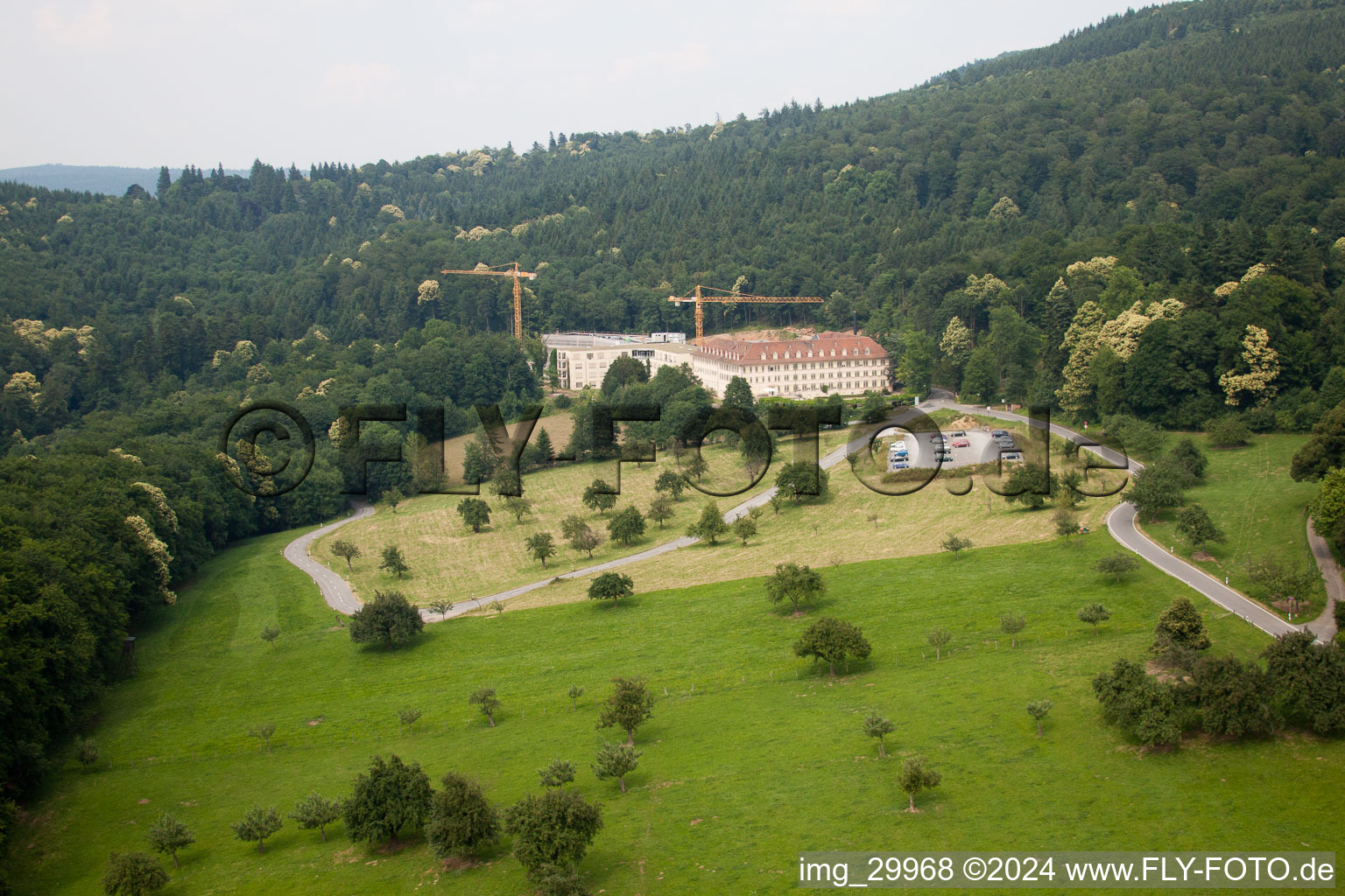 Photographie aérienne de Speyerer Hof, Cliniques Schmieder à le quartier Königstuhl in Heidelberg dans le département Bade-Wurtemberg, Allemagne