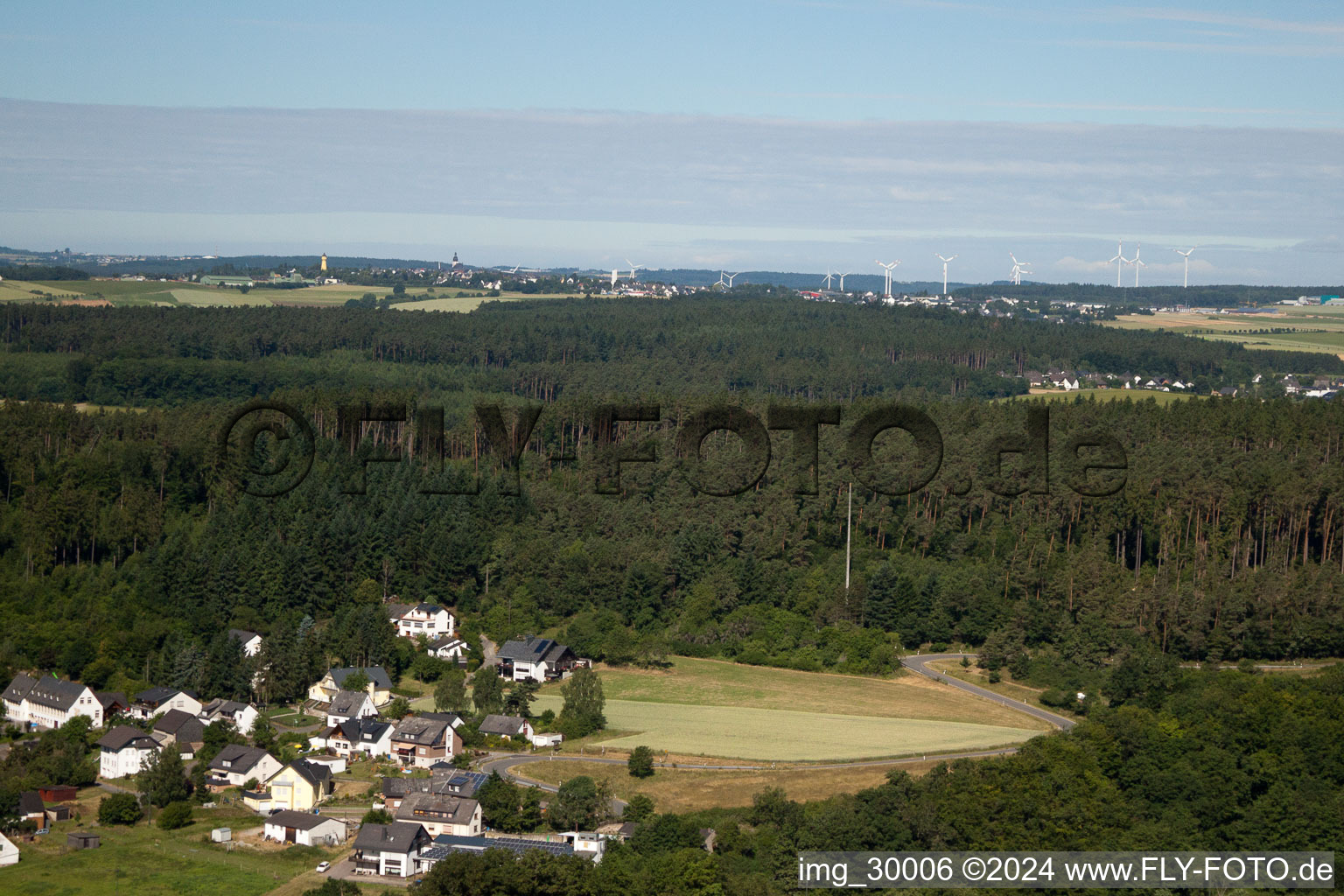 Vue aérienne de Ravengiersburg dans le département Rhénanie-Palatinat, Allemagne