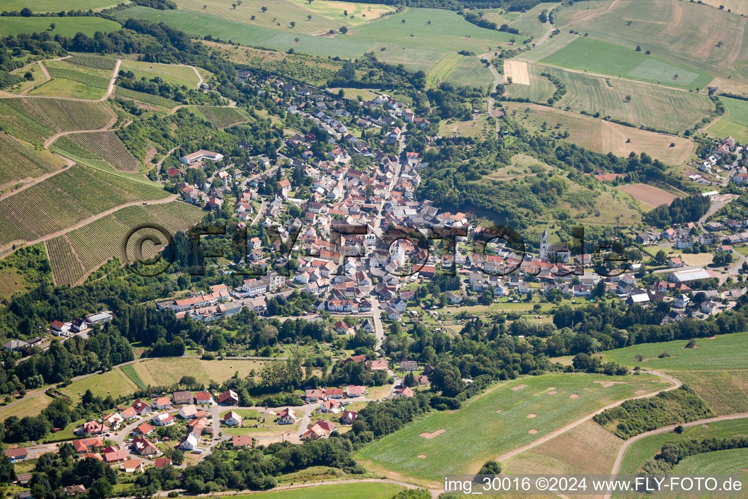 Photographie aérienne de Bockenau dans le département Rhénanie-Palatinat, Allemagne