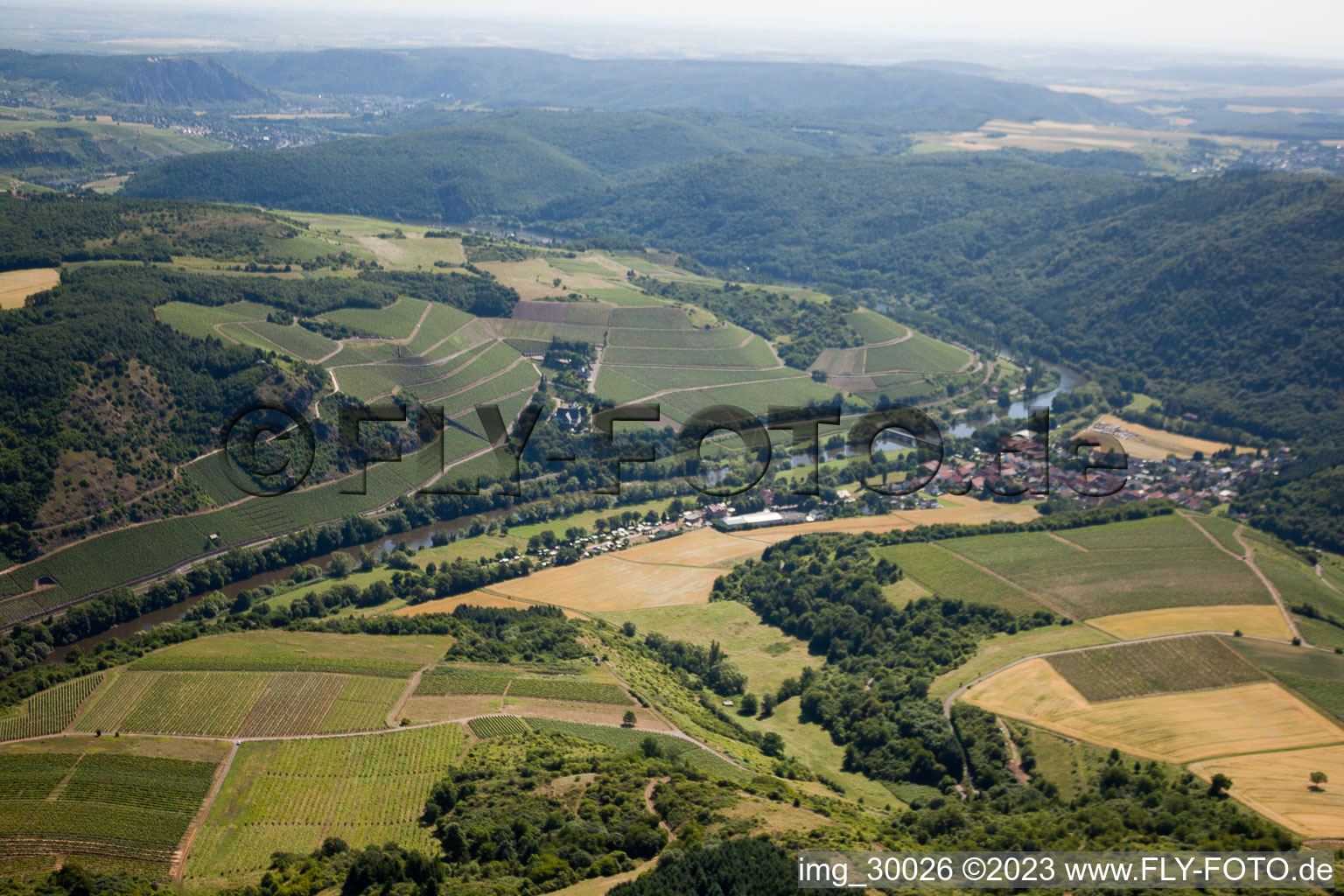 Photographie aérienne de Oberhausen an der Nahe dans le département Rhénanie-Palatinat, Allemagne