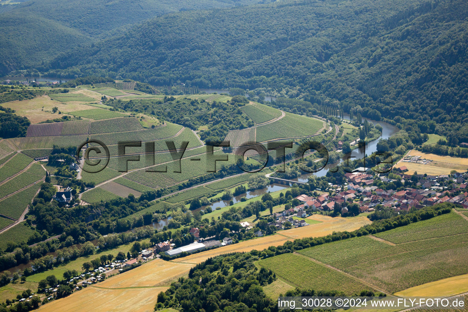 Oberhausen an der Nahe dans le département Rhénanie-Palatinat, Allemagne d'en haut