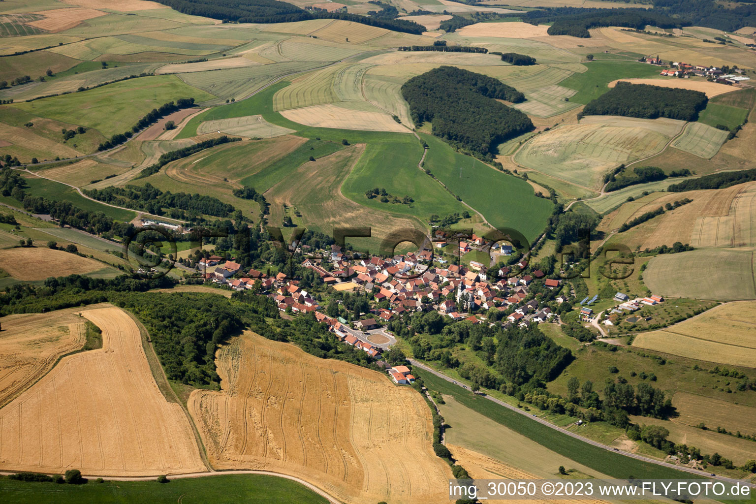 Vue aérienne de Sankt Alban dans le département Rhénanie-Palatinat, Allemagne