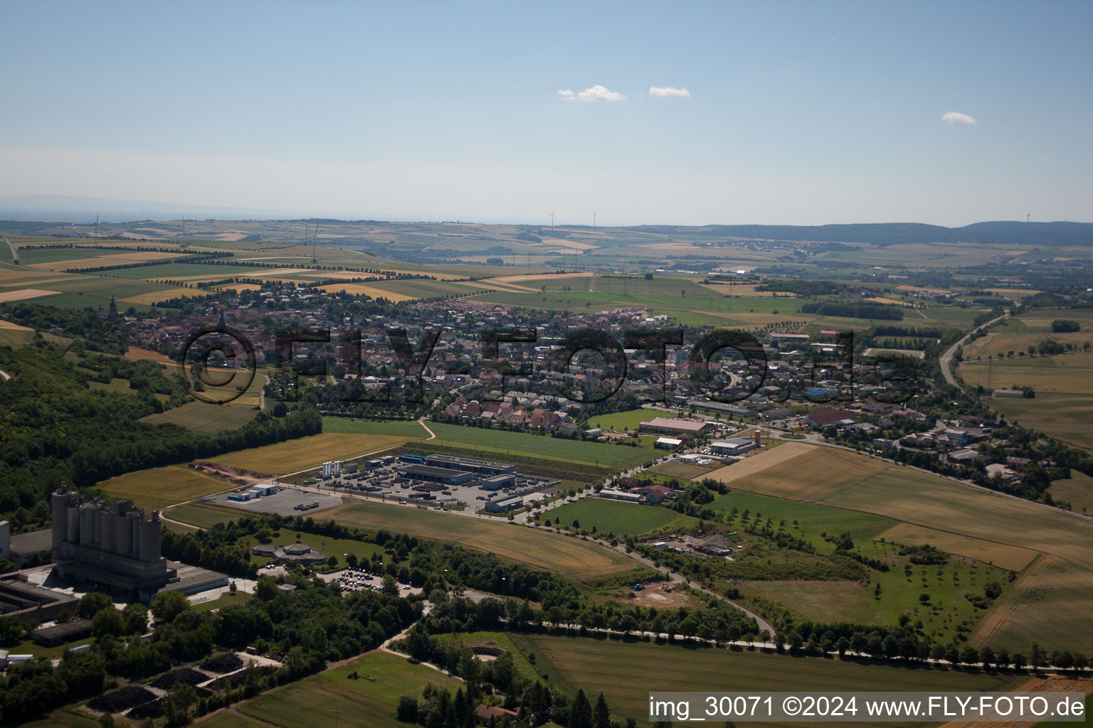 Göllheim dans le département Rhénanie-Palatinat, Allemagne hors des airs