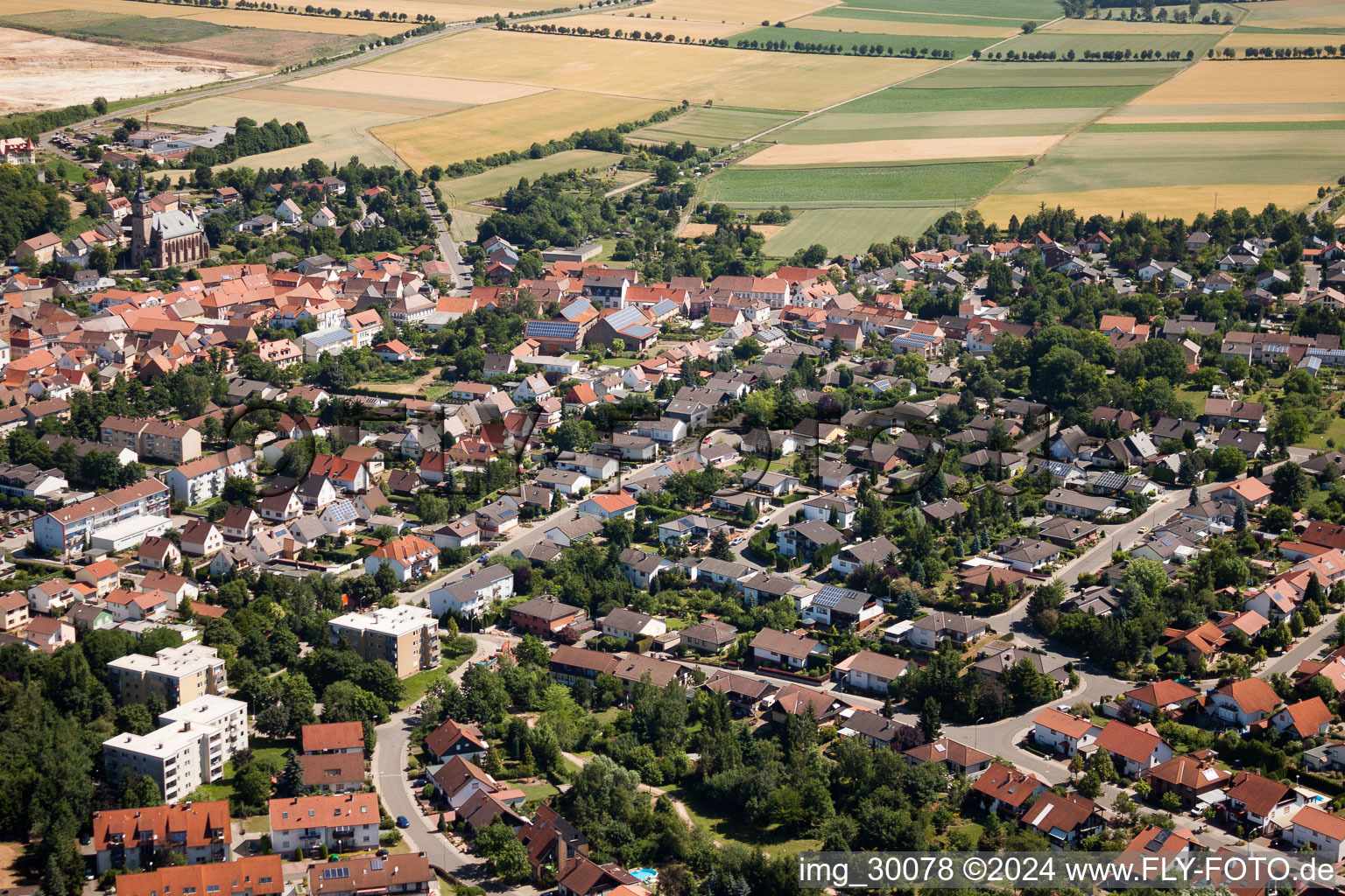 Göllheim dans le département Rhénanie-Palatinat, Allemagne vue d'en haut