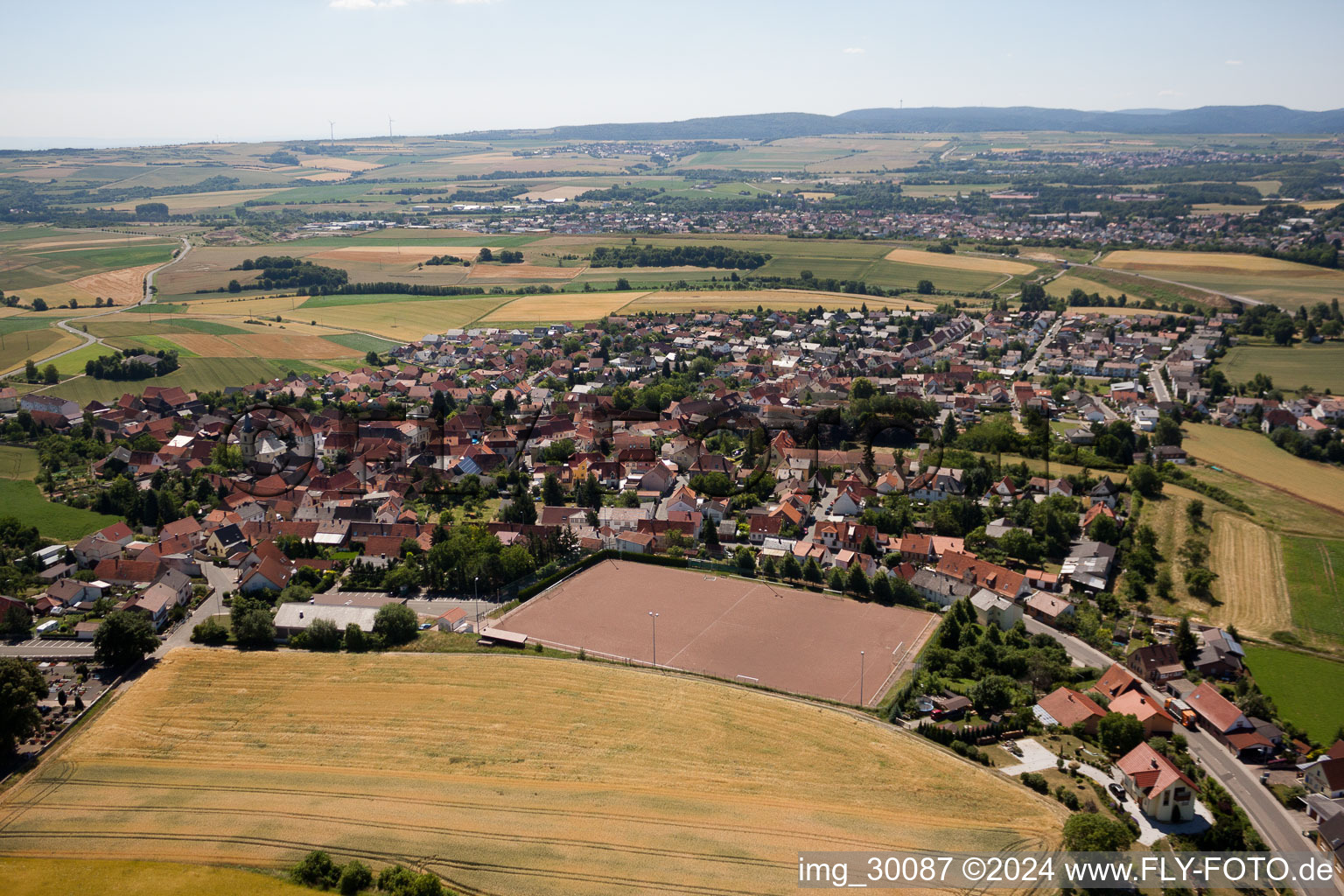 Kerzenheim dans le département Rhénanie-Palatinat, Allemagne vue d'en haut