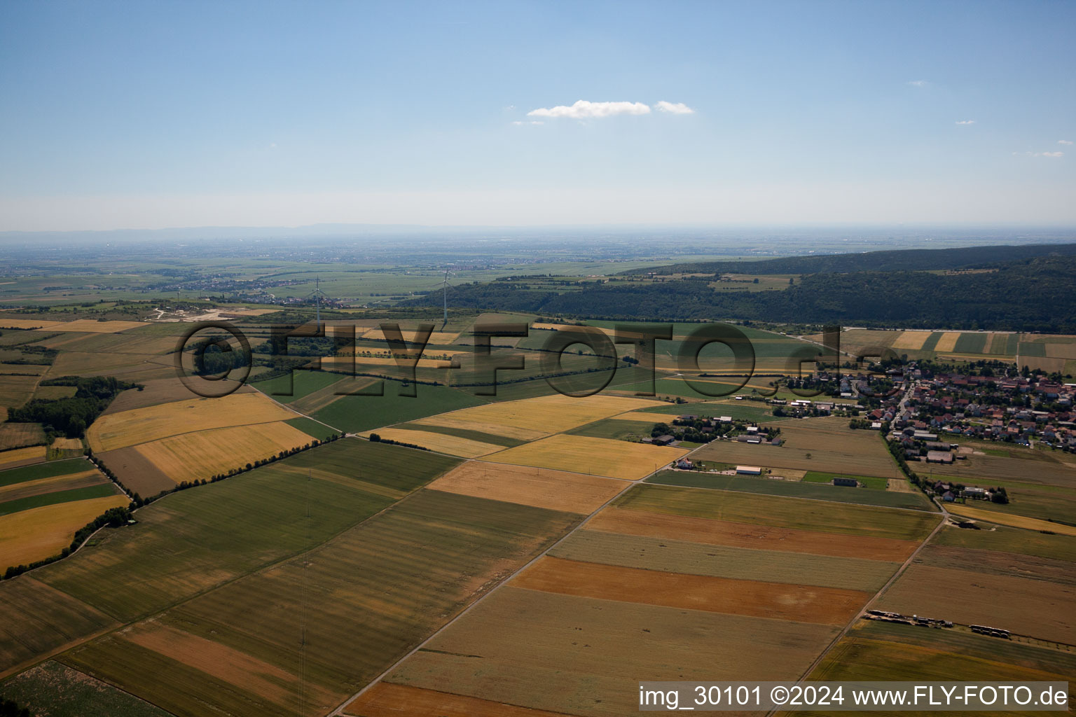 Vue aérienne de Tiefenthal dans le département Rhénanie-Palatinat, Allemagne