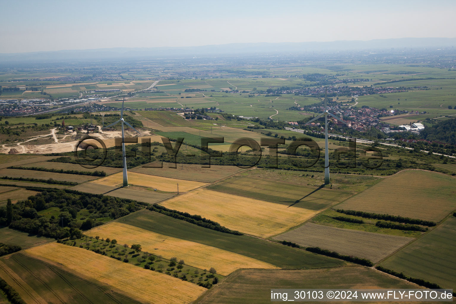 Vue oblique de Tiefenthal dans le département Rhénanie-Palatinat, Allemagne