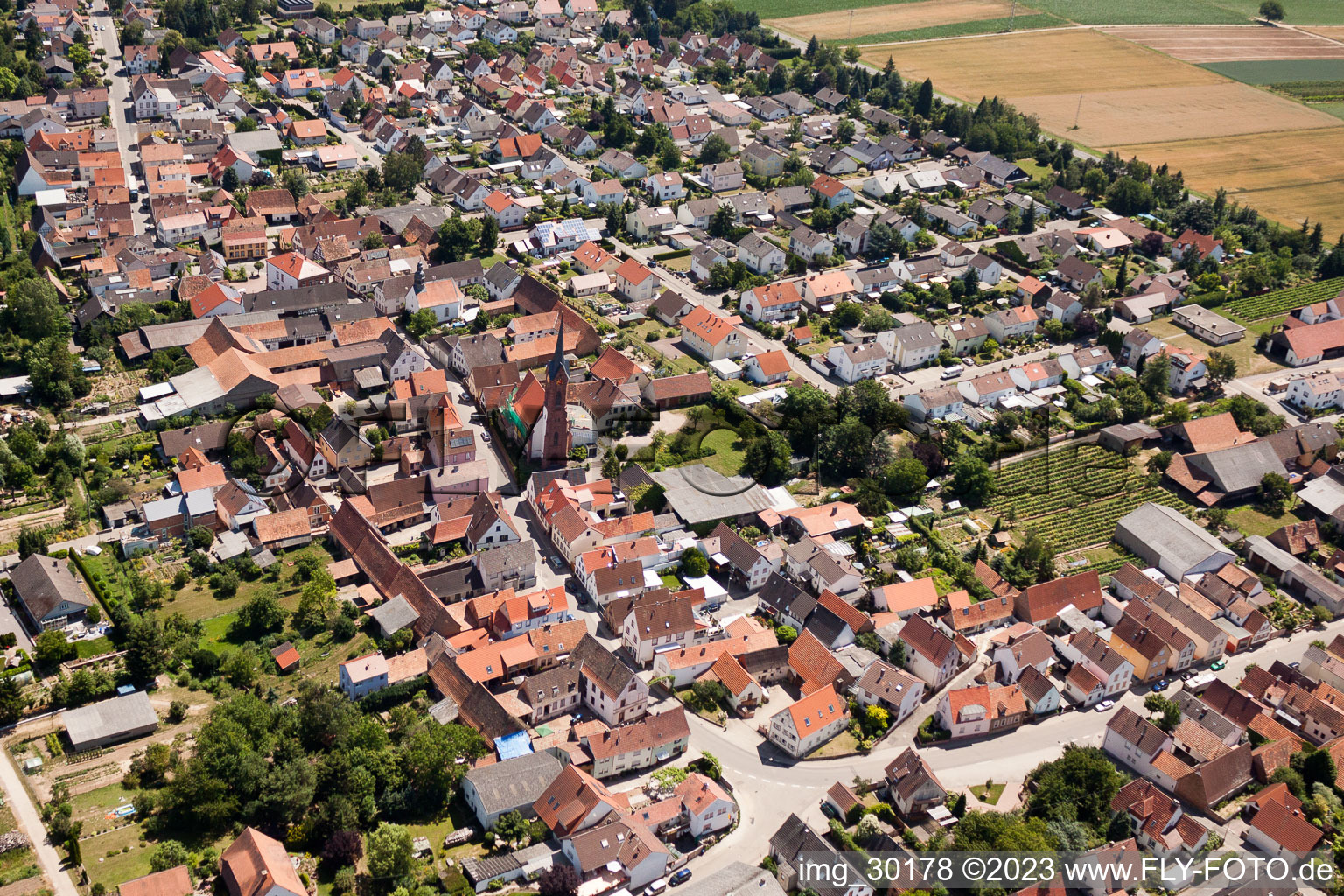 Hochstadt dans le département Rhénanie-Palatinat, Allemagne vue du ciel