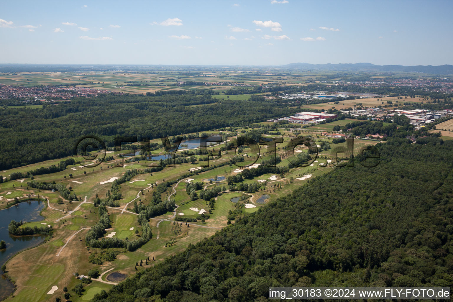 Golfclub Dreihof à Essingen dans le département Rhénanie-Palatinat, Allemagne depuis l'avion