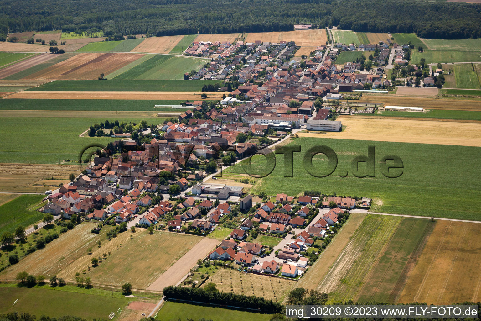 Quartier Hayna in Herxheim bei Landau/Pfalz dans le département Rhénanie-Palatinat, Allemagne depuis l'avion