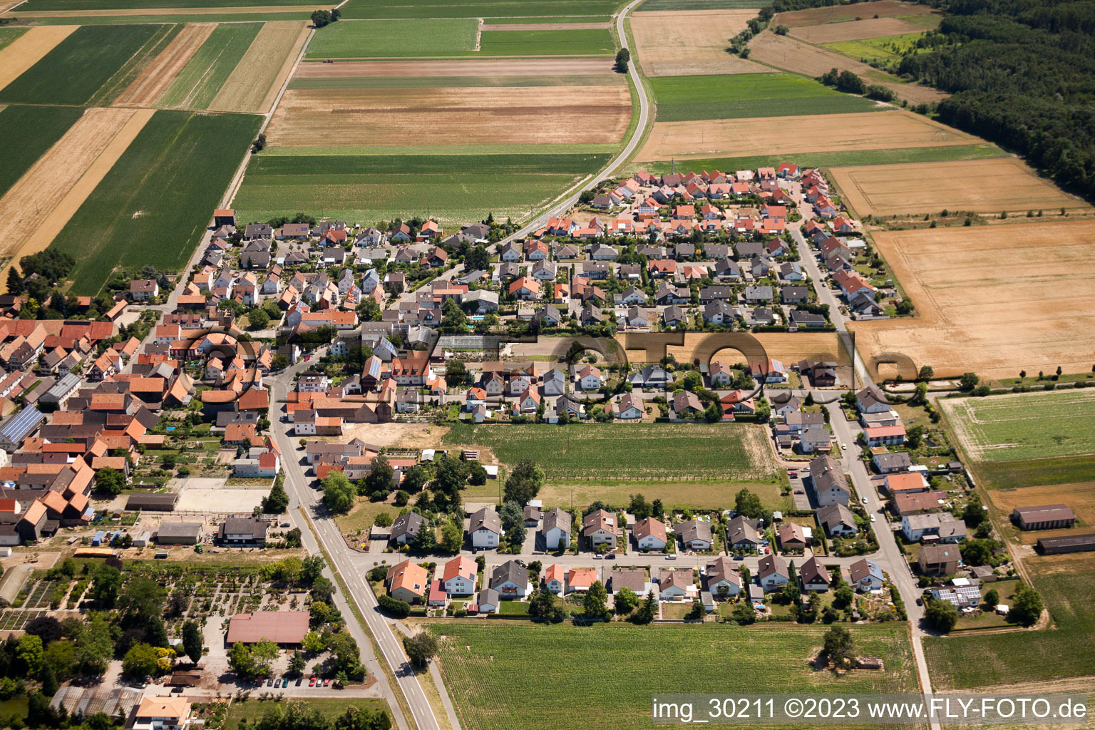 Enregistrement par drone de Quartier Hayna in Herxheim bei Landau dans le département Rhénanie-Palatinat, Allemagne