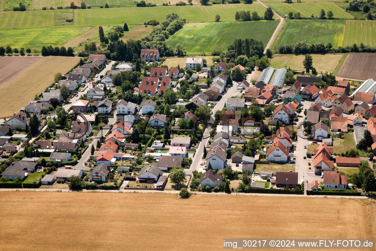 Image drone de Erlenbach bei Kandel dans le département Rhénanie-Palatinat, Allemagne