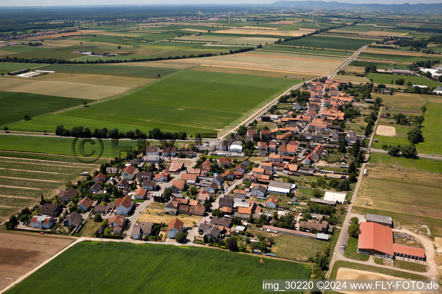 Quartier Minderslachen in Kandel dans le département Rhénanie-Palatinat, Allemagne vue d'en haut