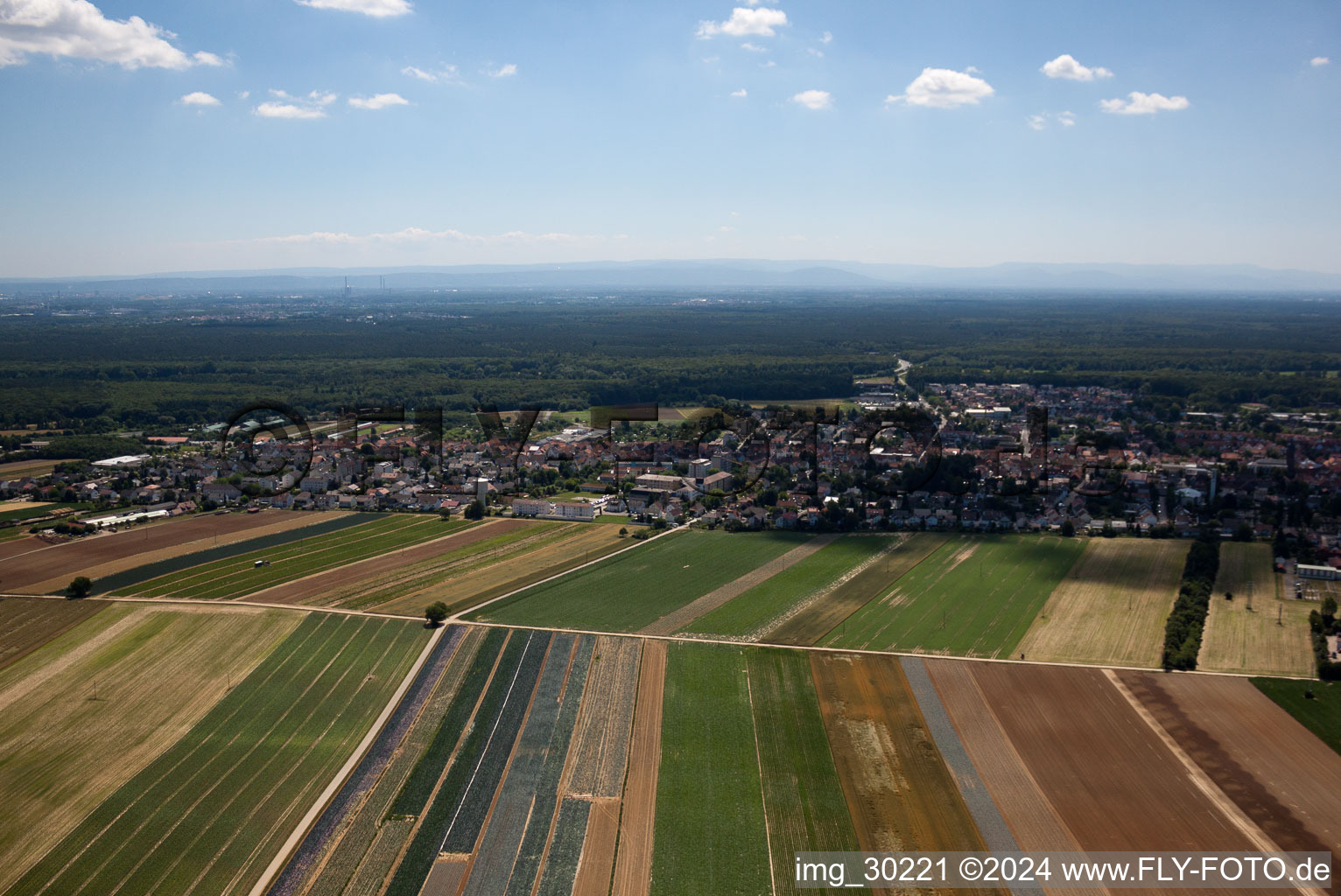 Kandel dans le département Rhénanie-Palatinat, Allemagne vue du ciel