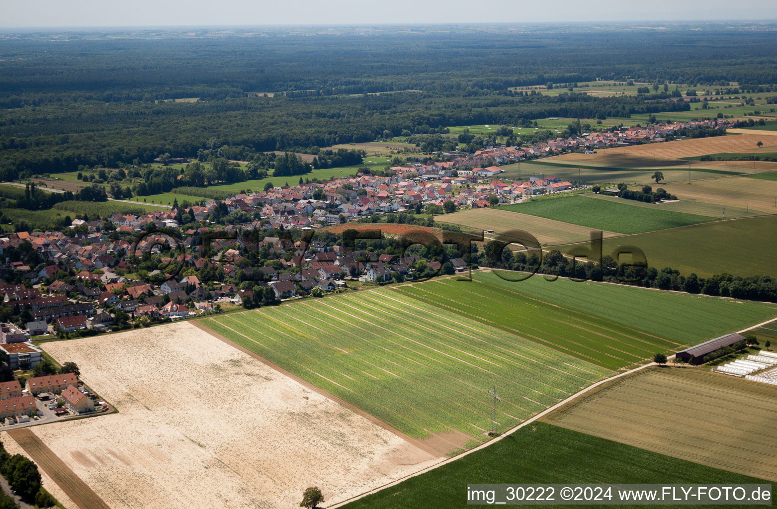 Enregistrement par drone de Kandel dans le département Rhénanie-Palatinat, Allemagne