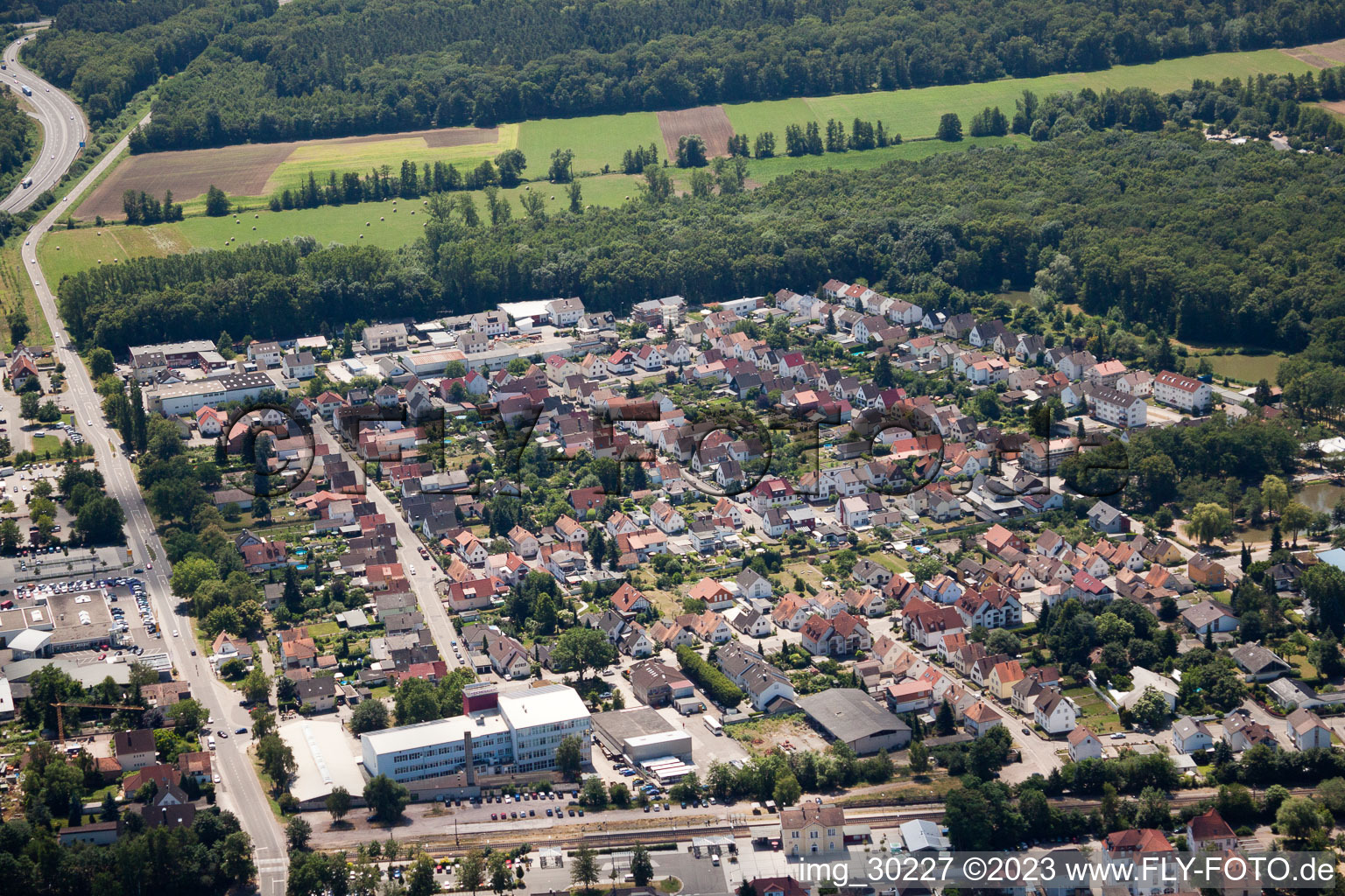 Règlement à Kandel dans le département Rhénanie-Palatinat, Allemagne vue du ciel