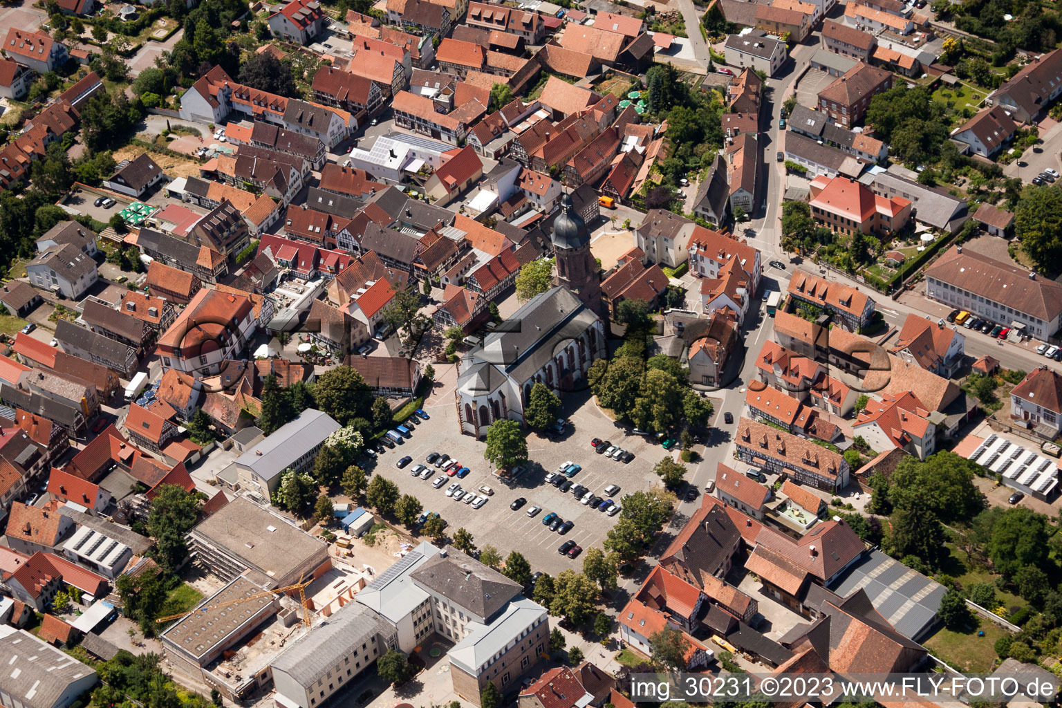 Vue aérienne de Kandel dans le département Rhénanie-Palatinat, Allemagne