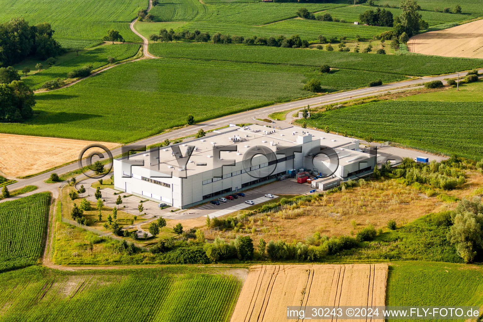 Photographie aérienne de ADA Cosmetics International GmbH à le quartier Bodersweier in Kehl dans le département Bade-Wurtemberg, Allemagne