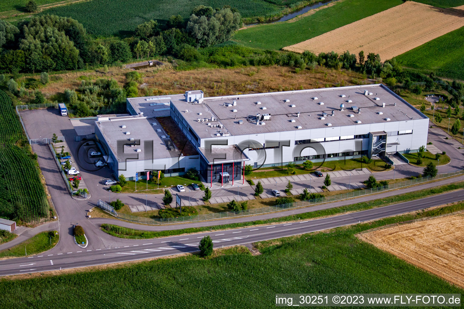 ADA Cosmetics International GmbH à le quartier Bodersweier in Kehl dans le département Bade-Wurtemberg, Allemagne hors des airs